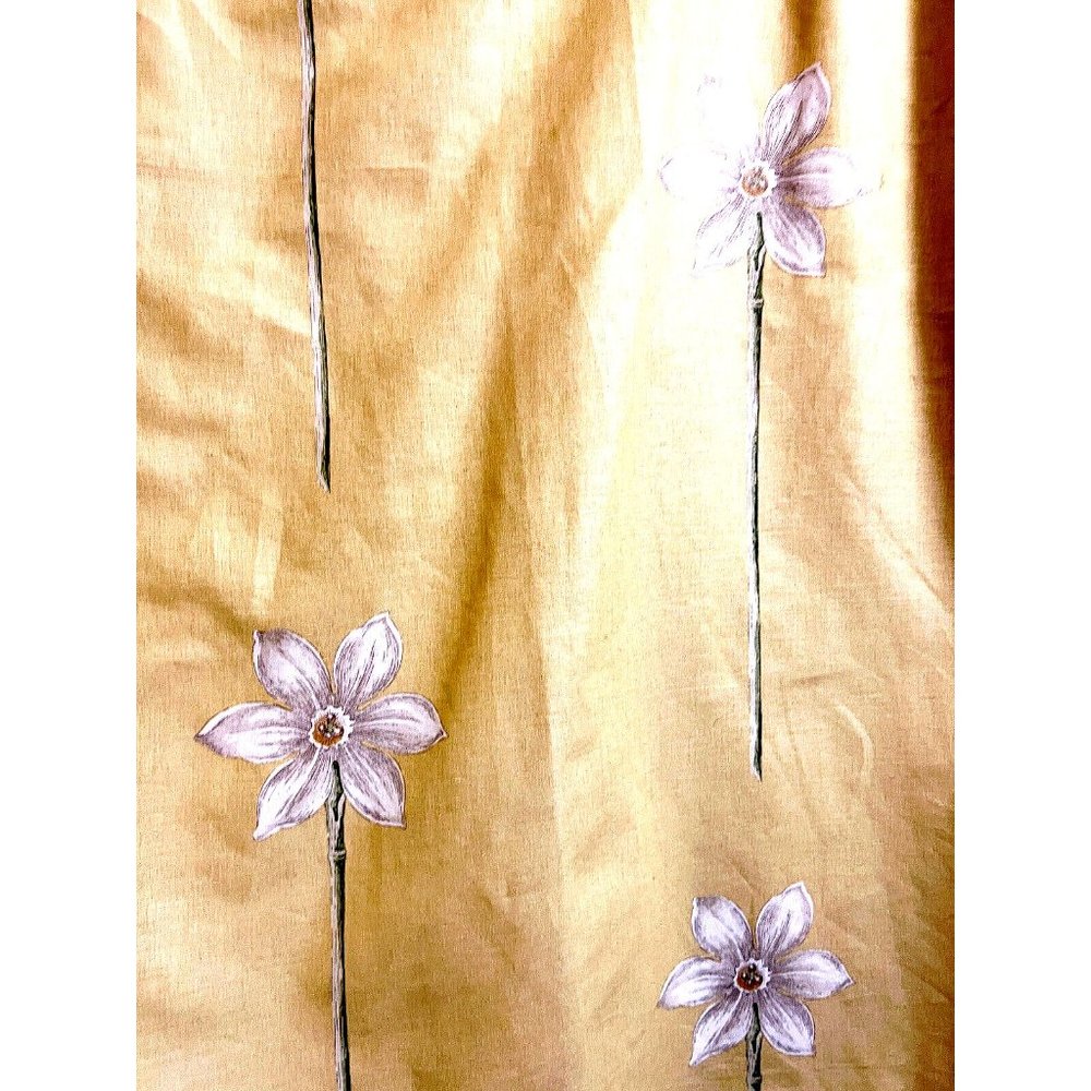 Sanderson Thila 2016 Linen Yellow Fabric Prinded UK 56" W x 3 Yds +30" L